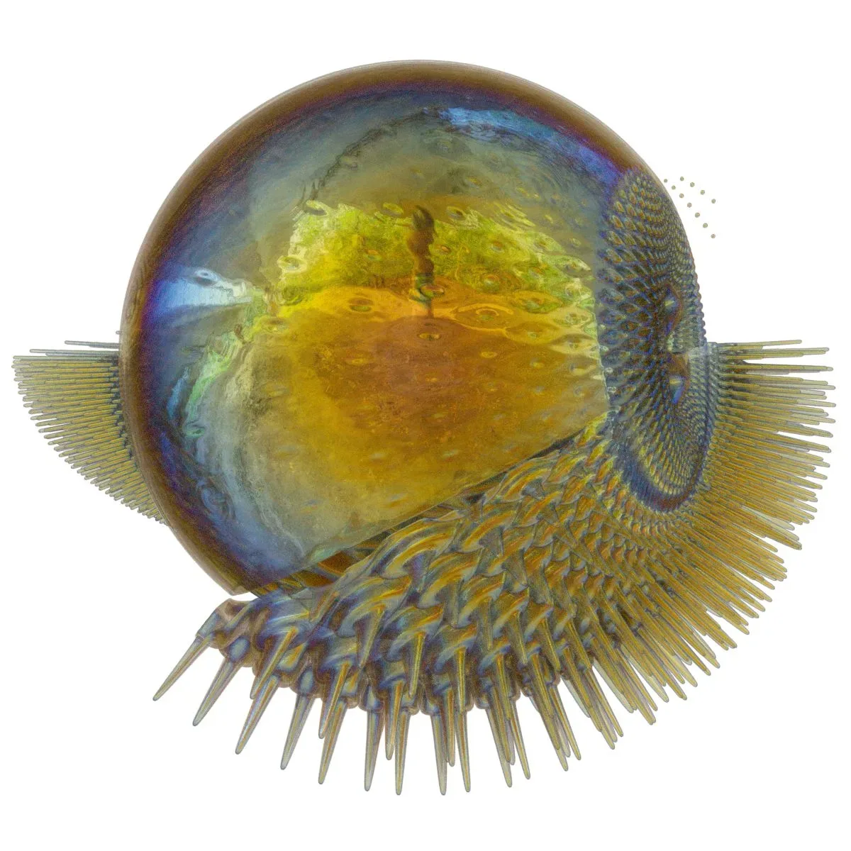 Generative Spherical Object Fish School