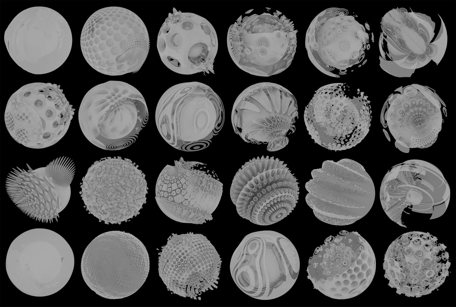 24 Generative Spherical Objects Collection