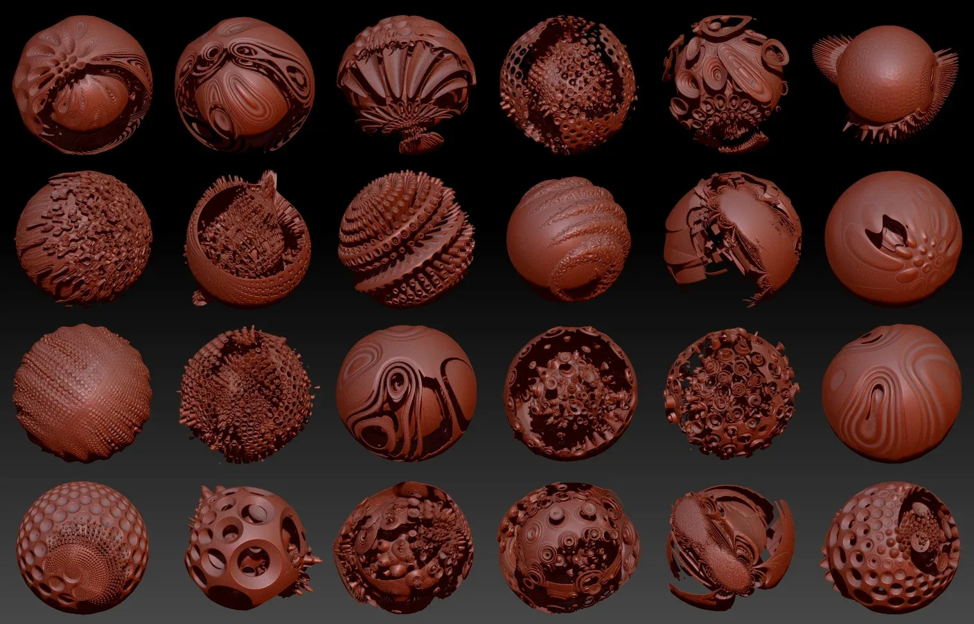 24 Generative Spherical Objects Collection