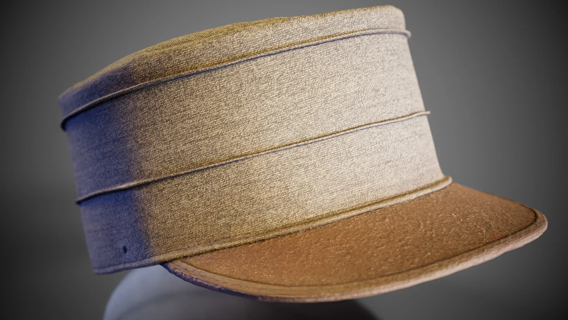 Photorealistic 3D Scanned Headwear Hat Kepi