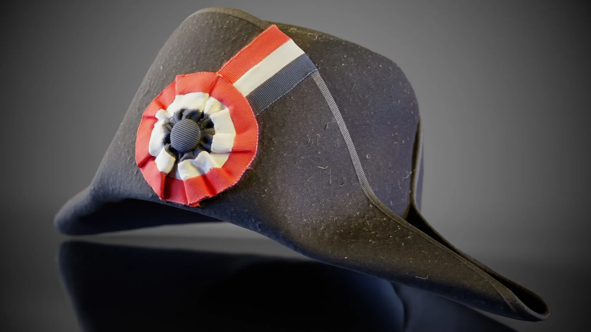 Photorealistic 3D Scanned Headwear Napoleon Hat