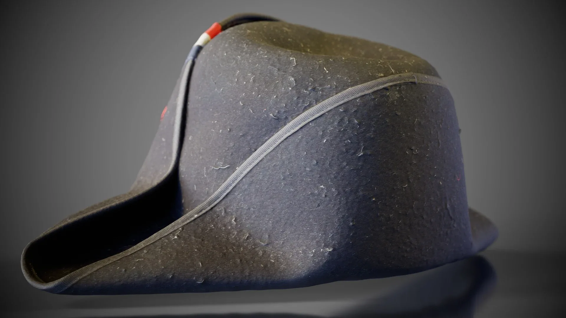 Photorealistic 3D Scanned Headwear Napoleon Hat