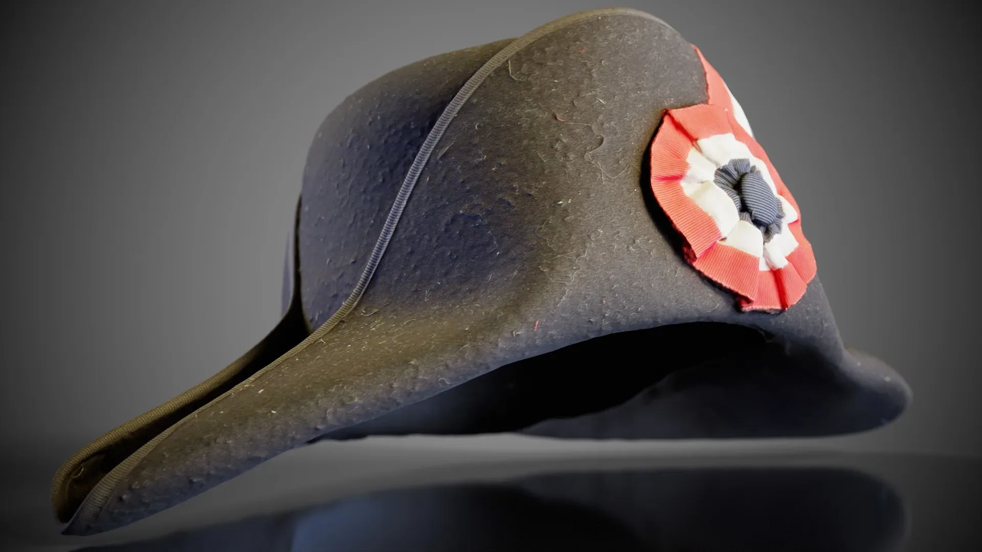 Photorealistic 3D Scanned Headwear Napoleon Hat