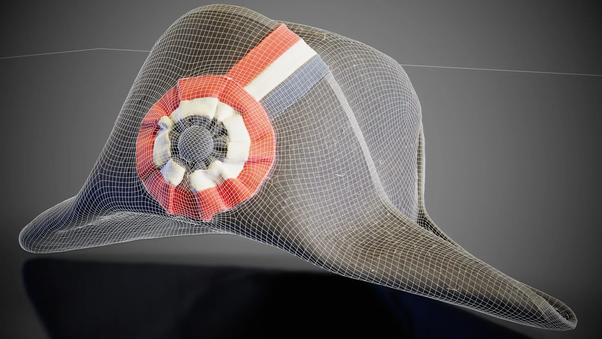 Photorealistic 3D Scanned Headwear Napoleon Hat