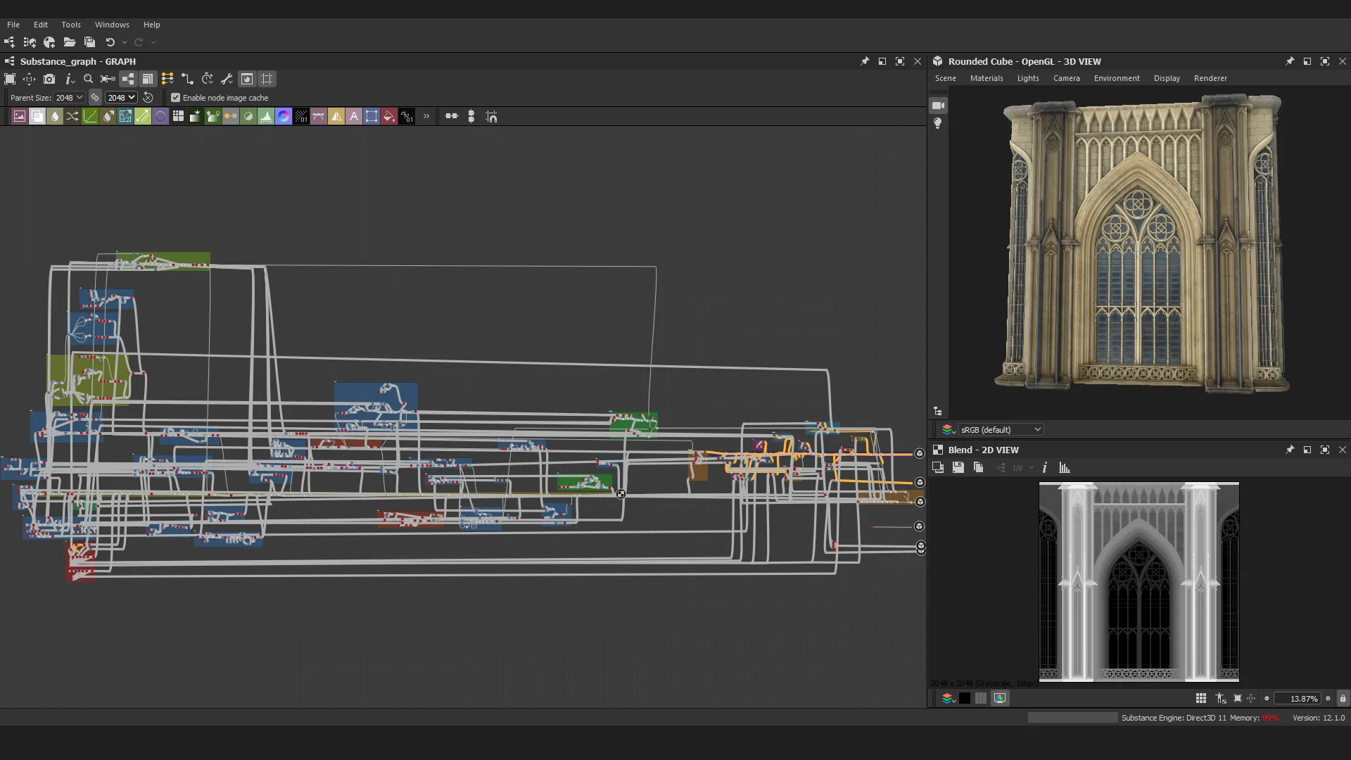 Subtance designer tutorial - Gothic building wall