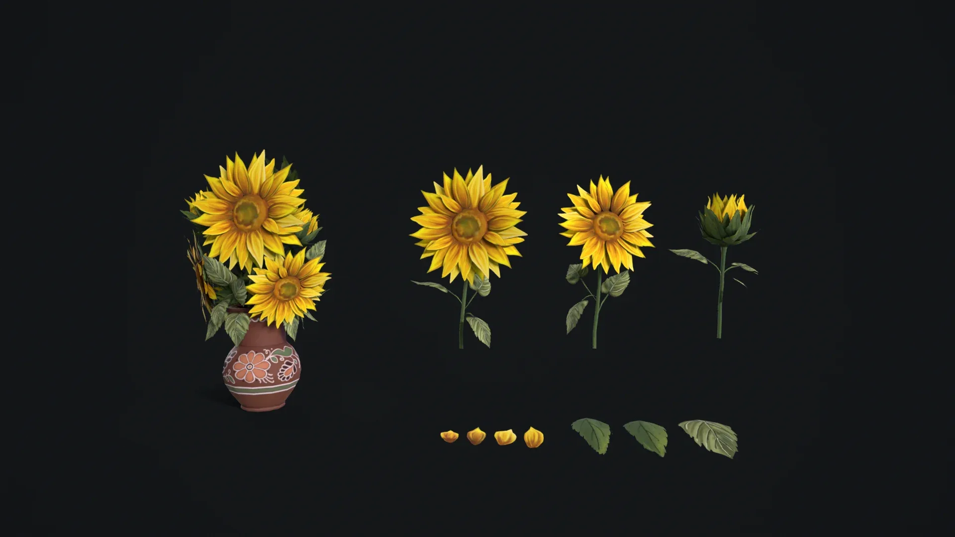3D Stylized Sunflower