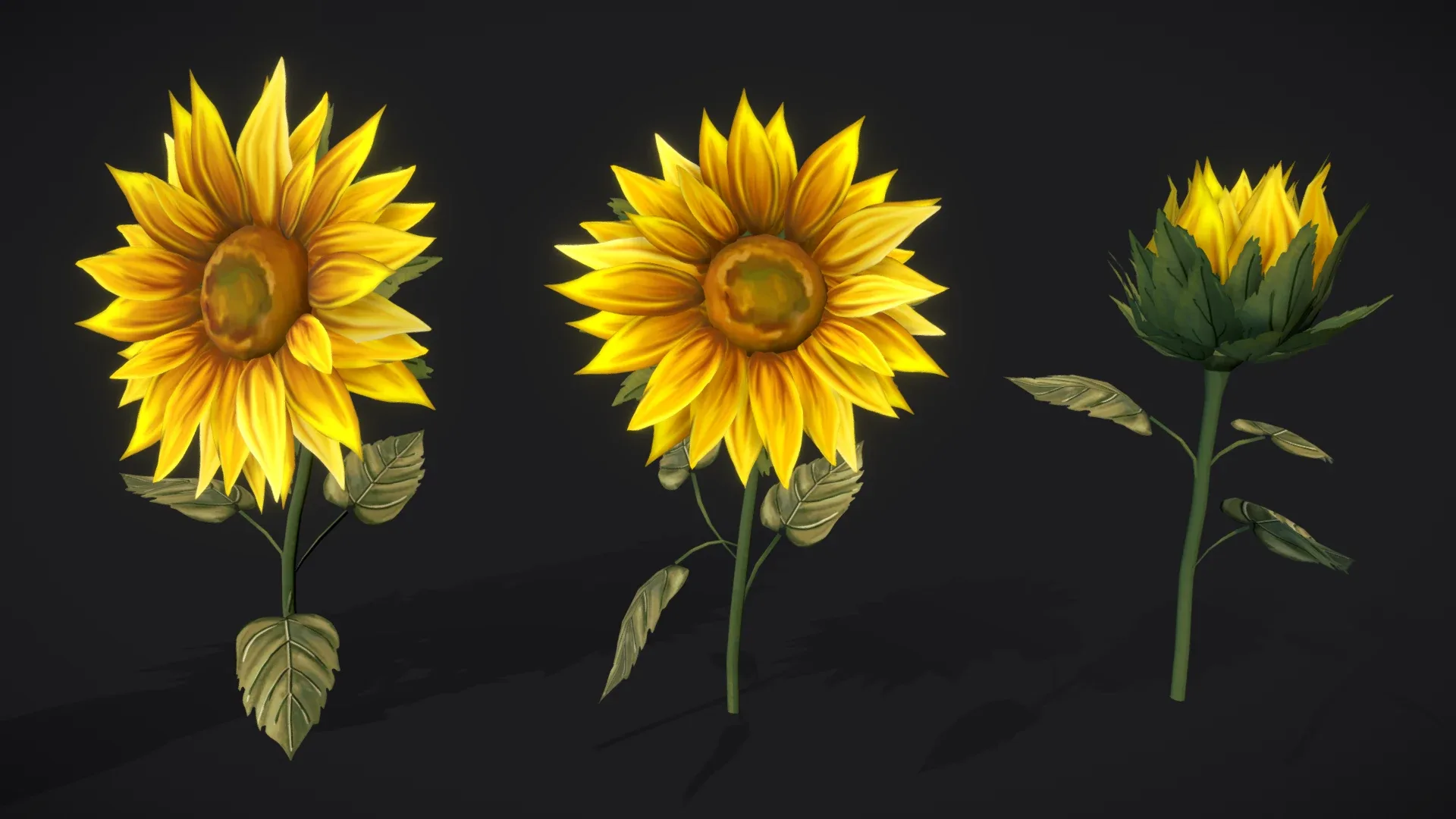 3D Stylized Sunflower