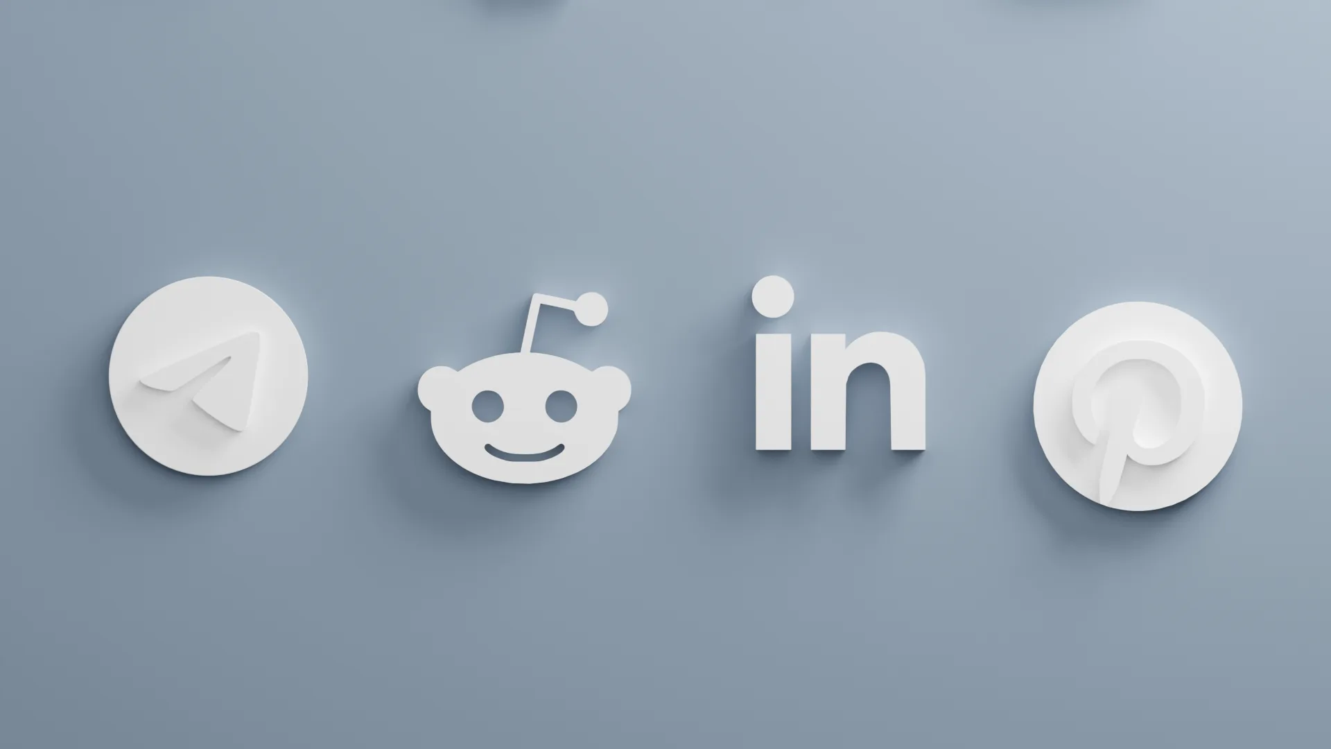 Set of Social Media 3D Icons