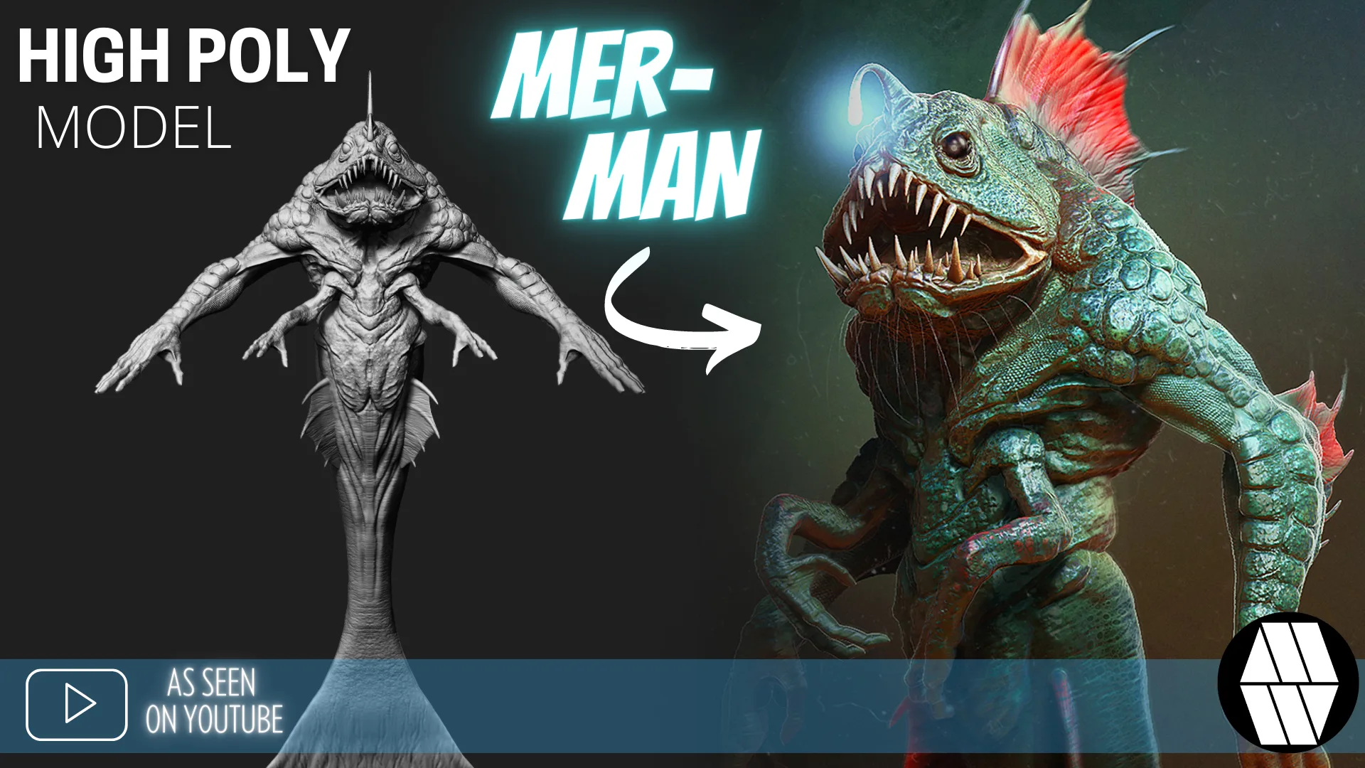 ZBrush Model: MER-MAN High Poly - FlippedNormals