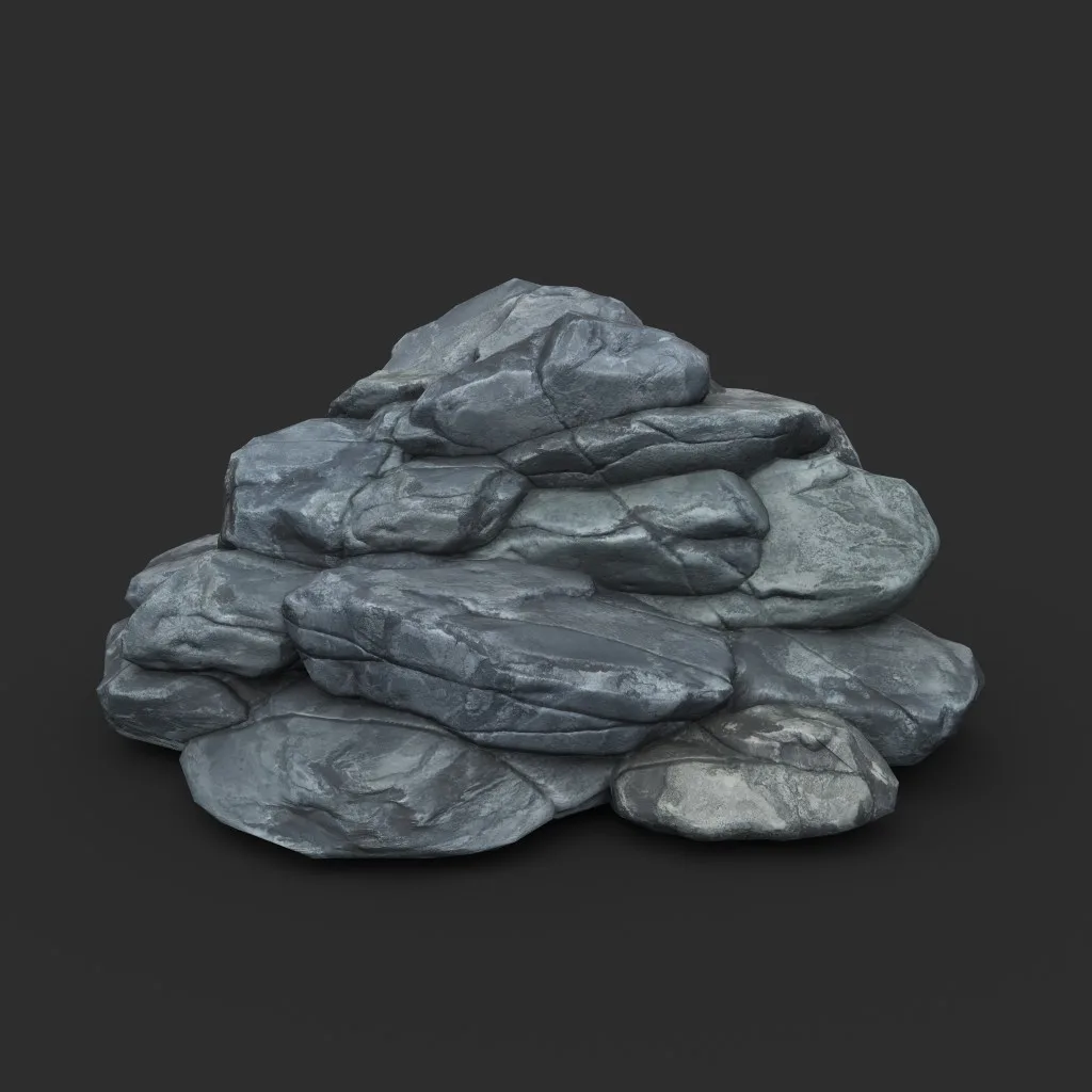 Low poly Boulder Rock 230418