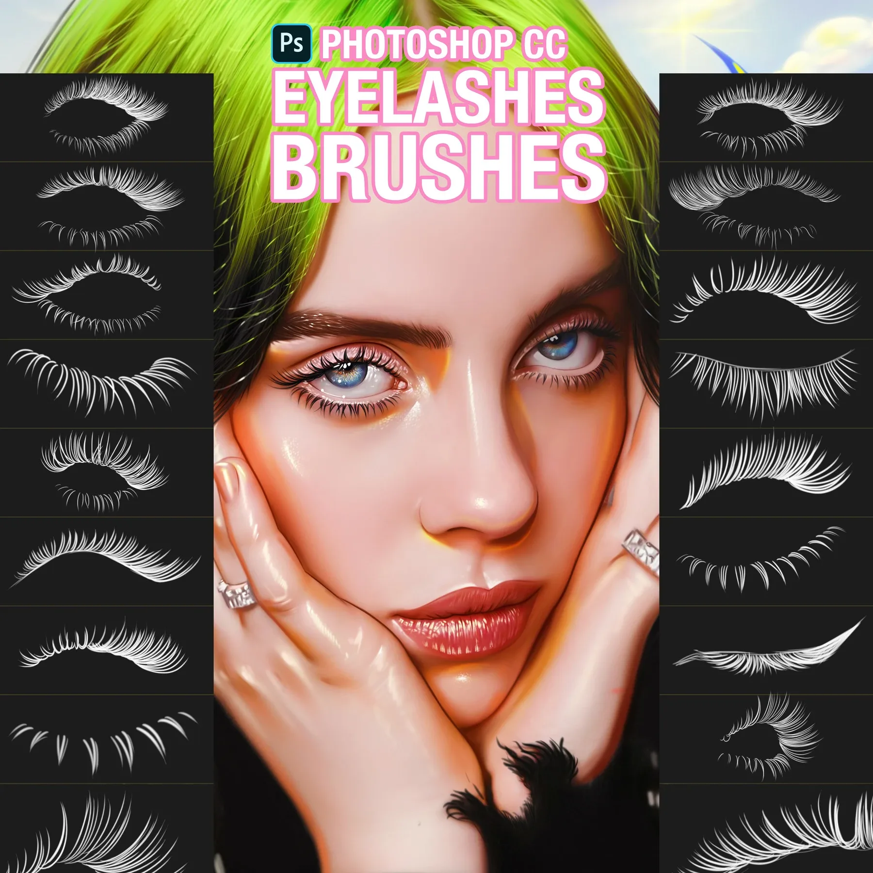 Eyelashes Brushes for Photoshop