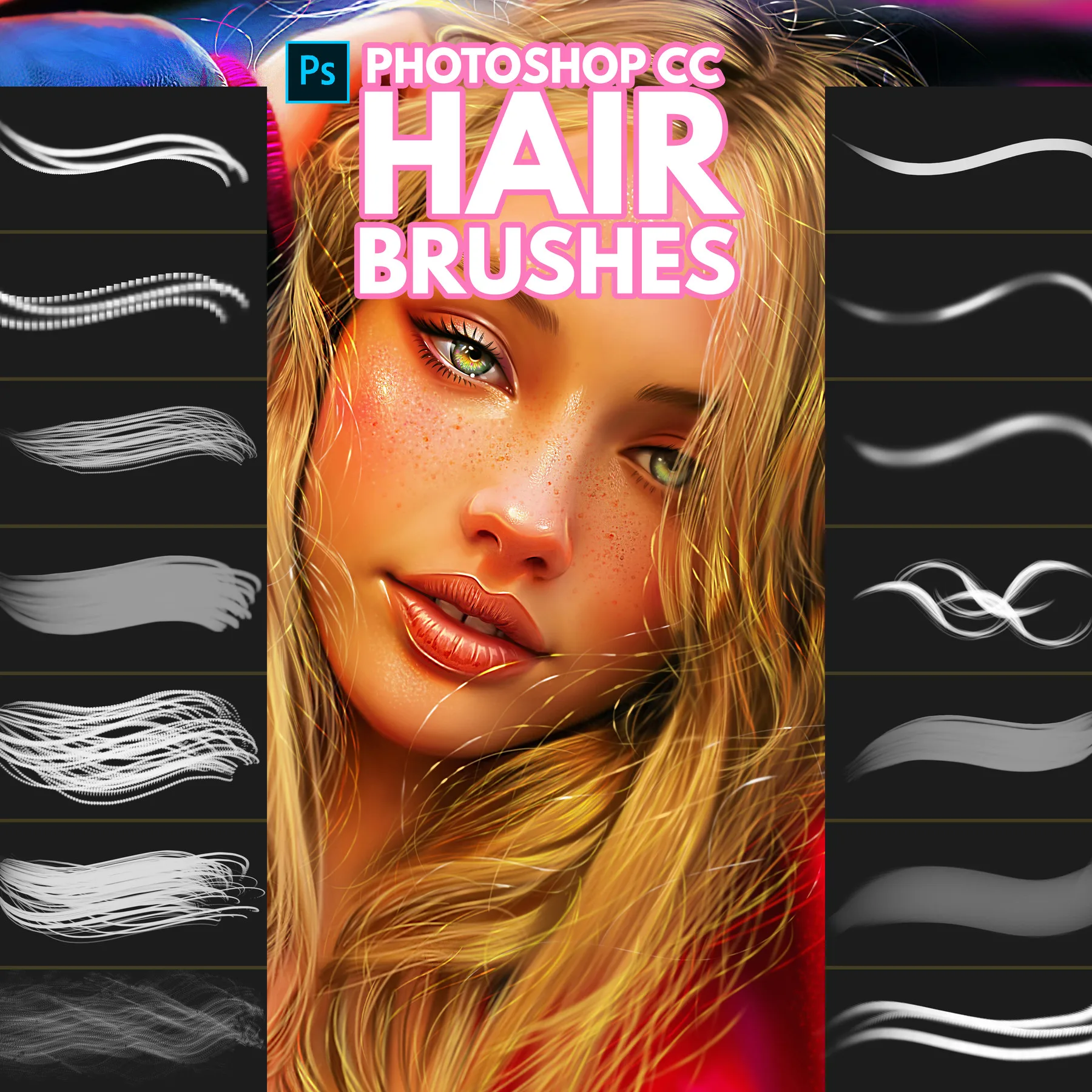 Hair Brushes for Photoshop