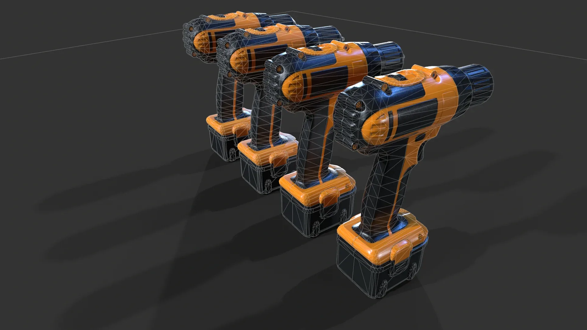 Cordless Drill V01 - Low Poly