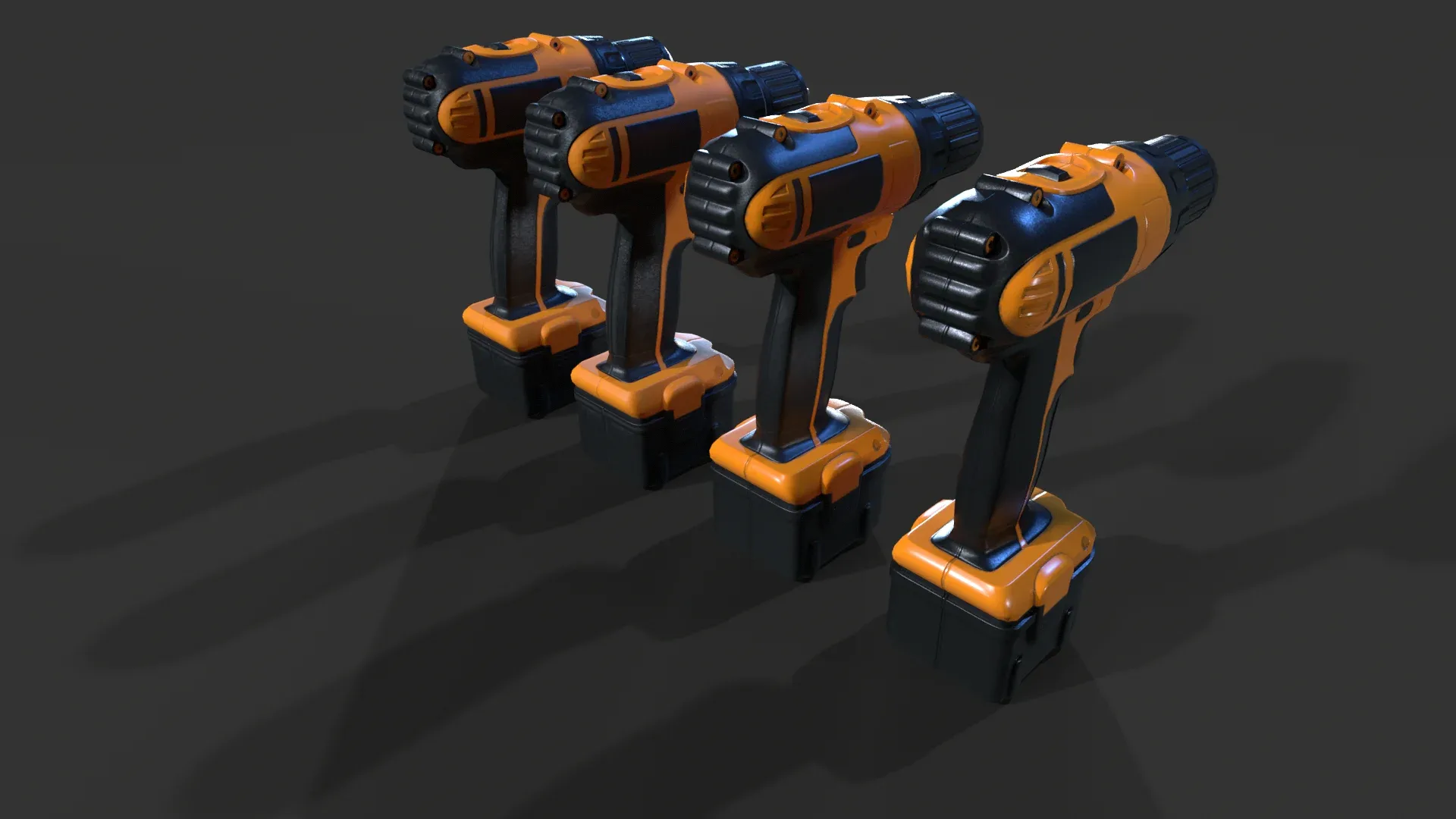 Cordless Drill V01 - Low Poly