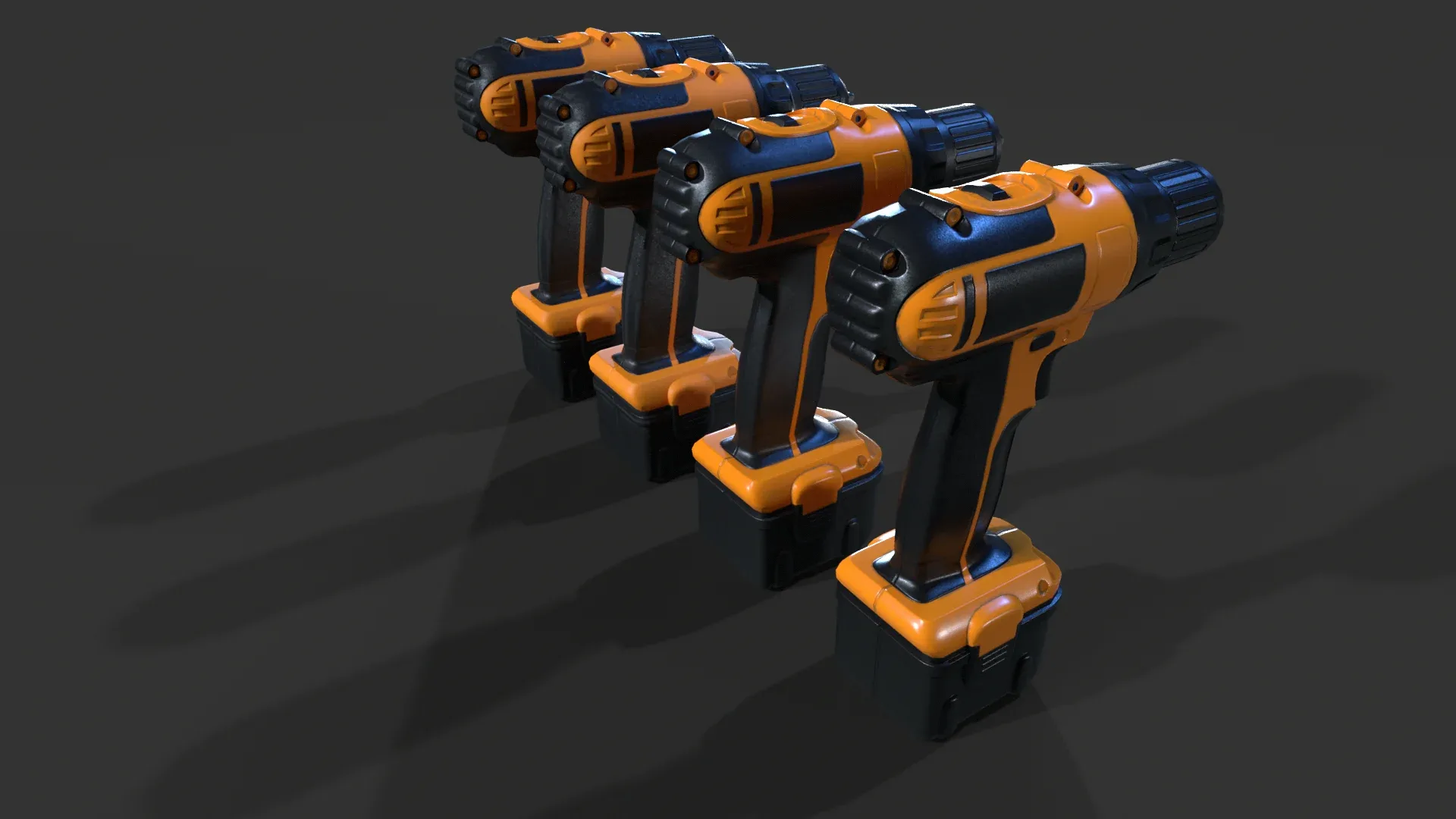 Cordless Drill V01 - Low Poly