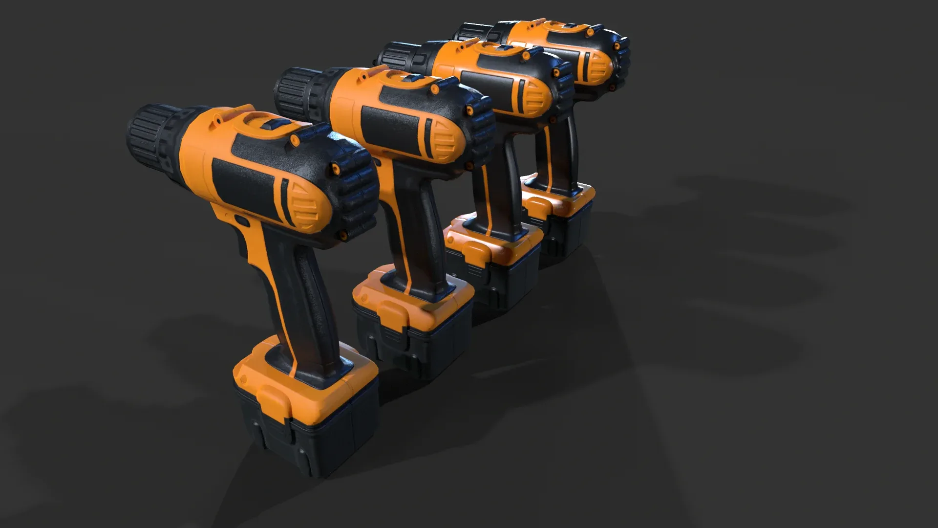 Cordless Drill V01 - Low Poly