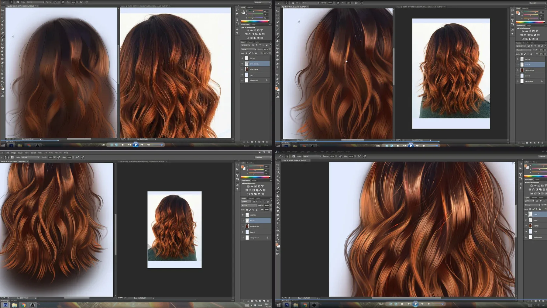 Hair Painting In Photoshop - Video Tutorial