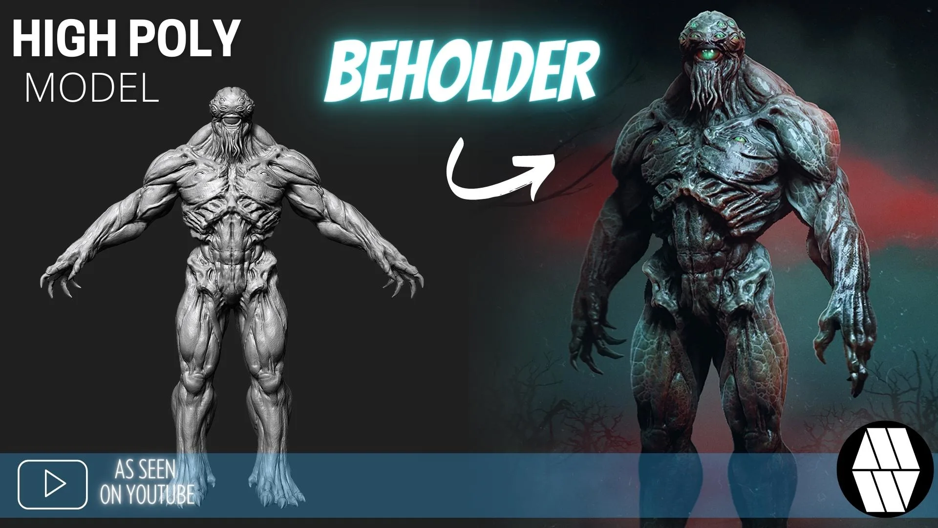 ZBrush Model: Beholder High Poly ZTL & FBX