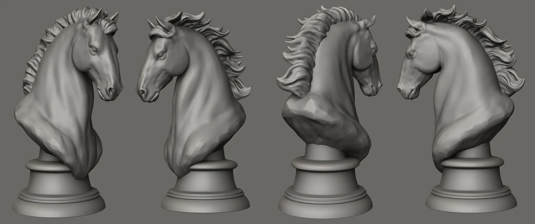 Horse Bust for 3D printing