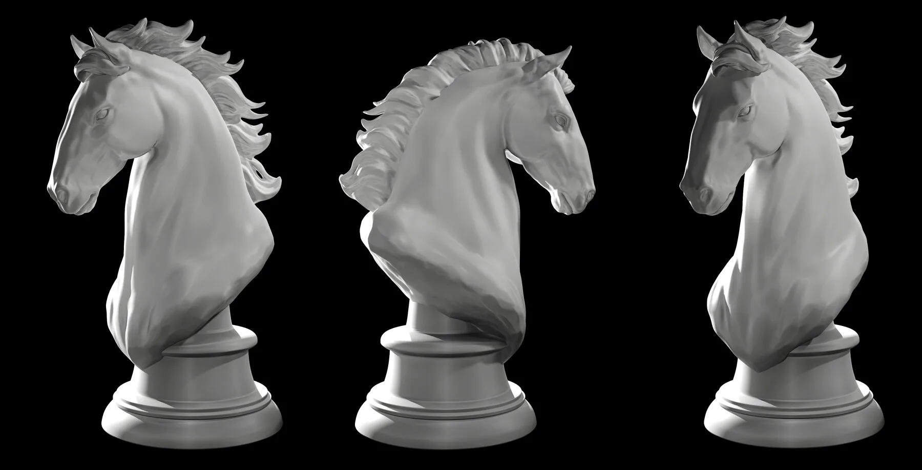 Horse Bust for 3D printing