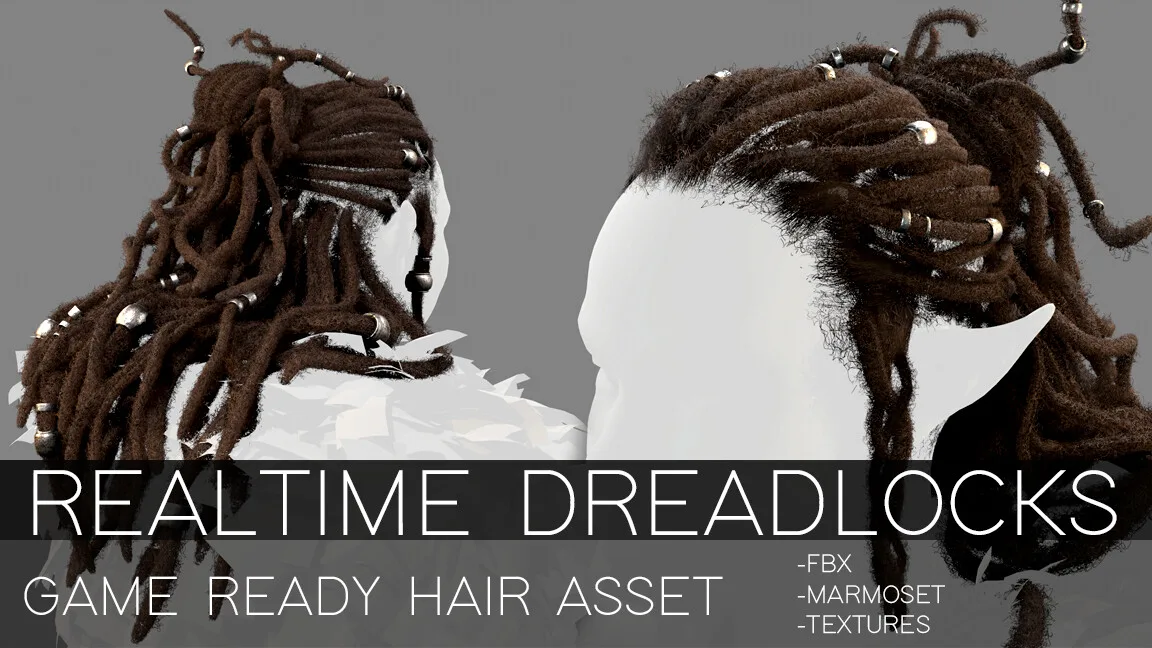 Realtime Dreadlocks- game ready asset