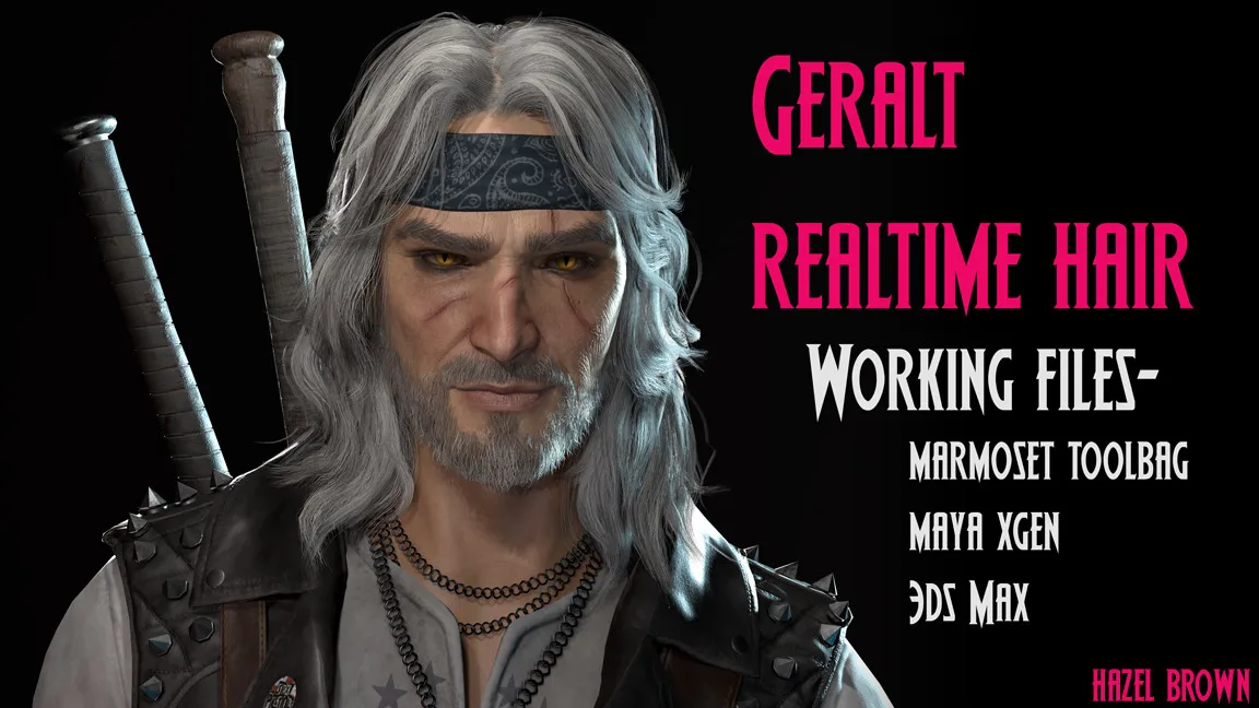 Geralt- Realtime hair toolbag scene and working XGen/3DSMax files