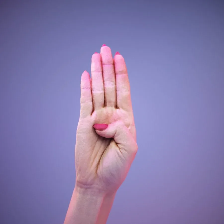 36 Highly Detailed 3D Scanned Women's Hands in American Sign Language