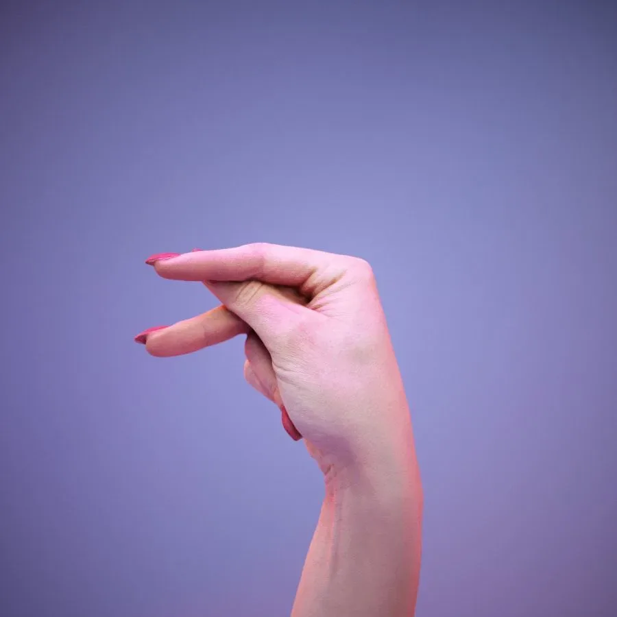 36 Highly Detailed 3D Scanned Women's Hands in American Sign Language