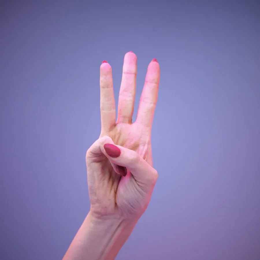 36 Highly Detailed 3D Scanned Women's Hands in American Sign Language