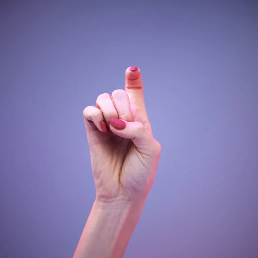 36 Highly Detailed 3D Scanned Women's Hands in American Sign Language