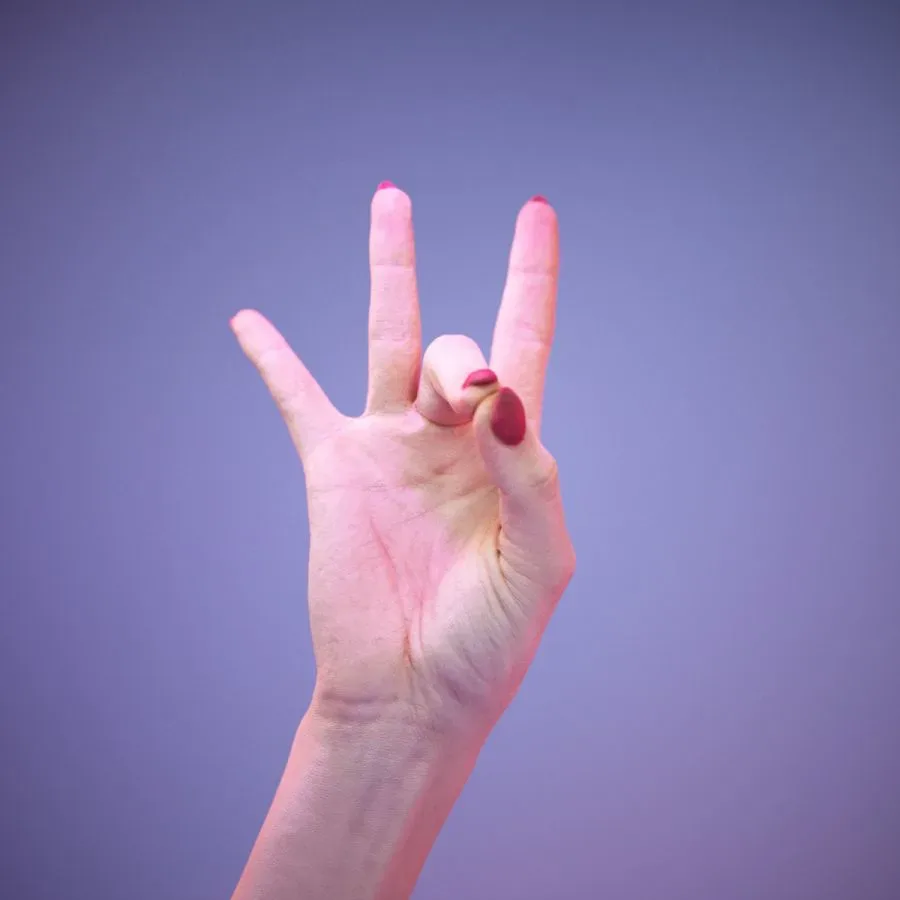 36 Highly Detailed 3D Scanned Women's Hands in American Sign Language