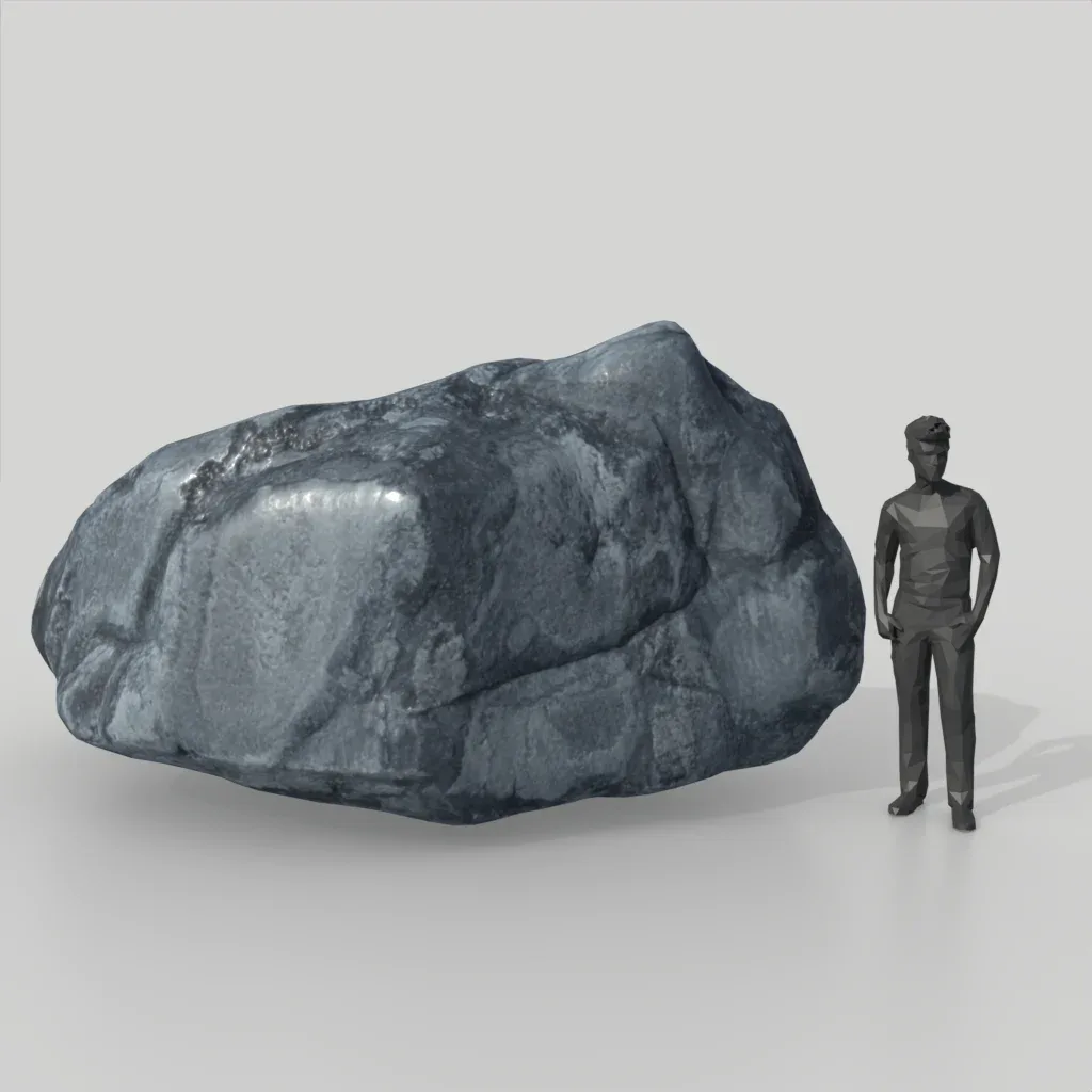 Low poly Simple Boulder Rock 230420