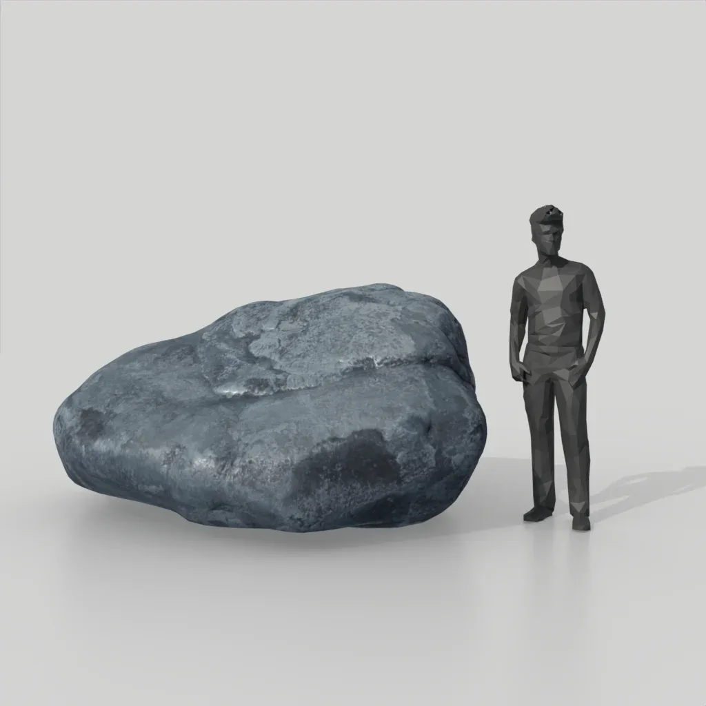 Low poly Simple Boulder Rock 230420