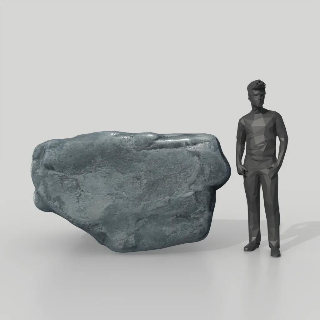 Low poly Simple Boulder Rock 230420