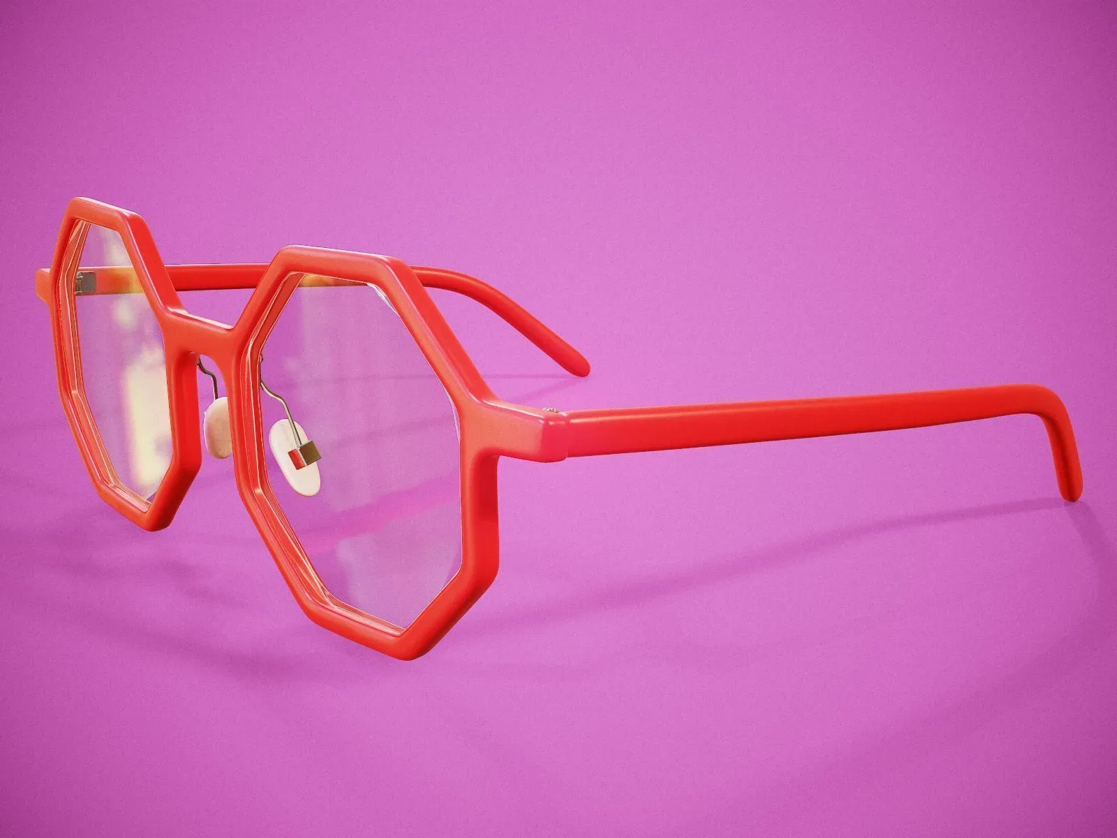 3D Octogon Glasses Model