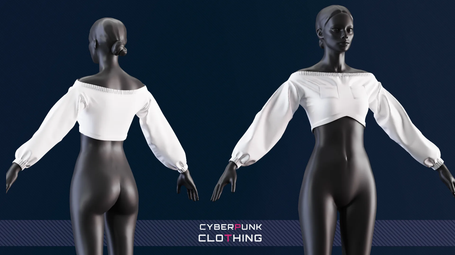 CYBERPUNK FEMALE BASIC CLOTHING_Marvelous/CLO3D/OBJ/FBX