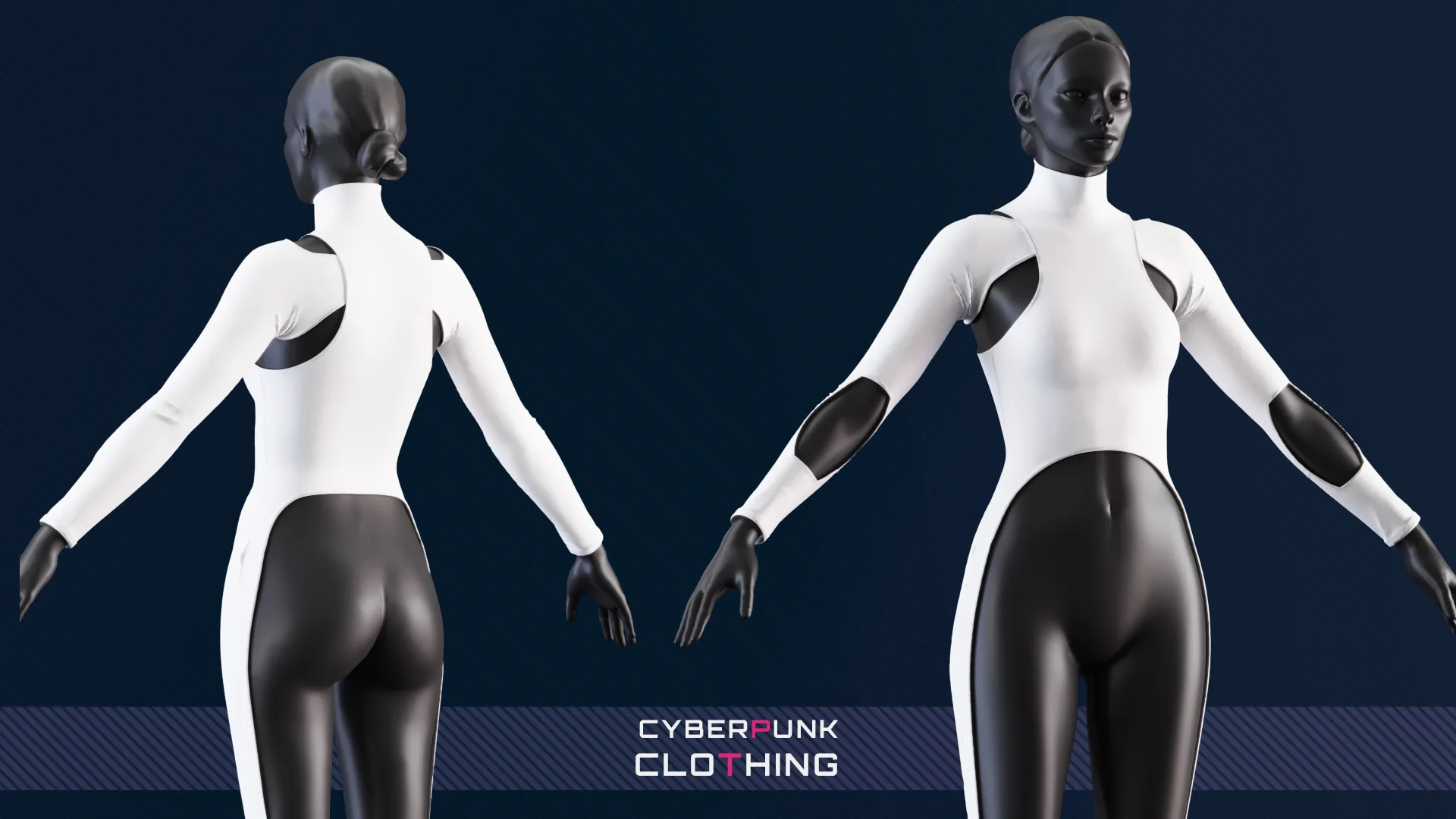 CYBERPUNK FEMALE BASIC CLOTHING_Marvelous/CLO3D/OBJ/FBX