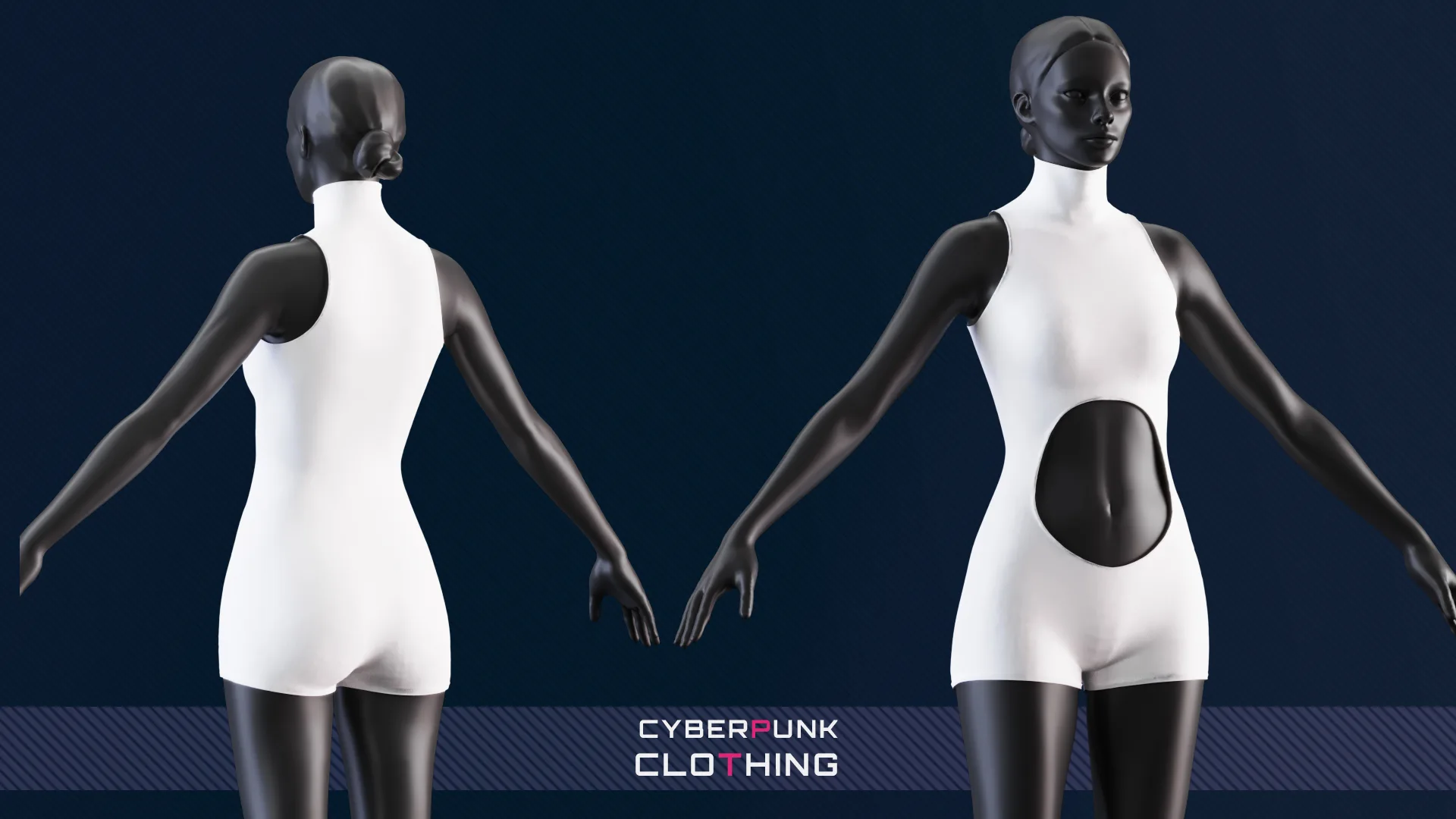 CYBERPUNK FEMALE BASIC CLOTHING_Marvelous/CLO3D/OBJ/FBX