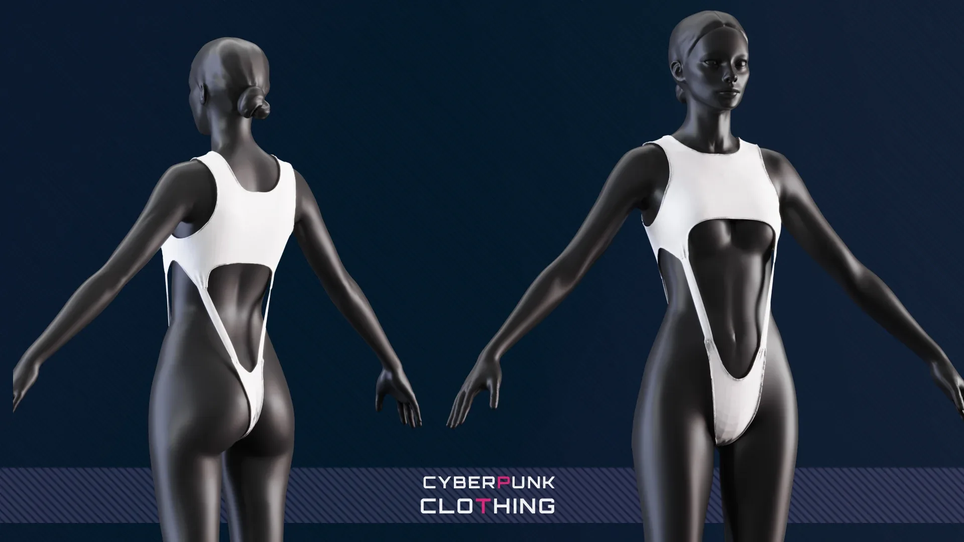 CYBERPUNK FEMALE BASIC CLOTHING_Marvelous/CLO3D/OBJ/FBX