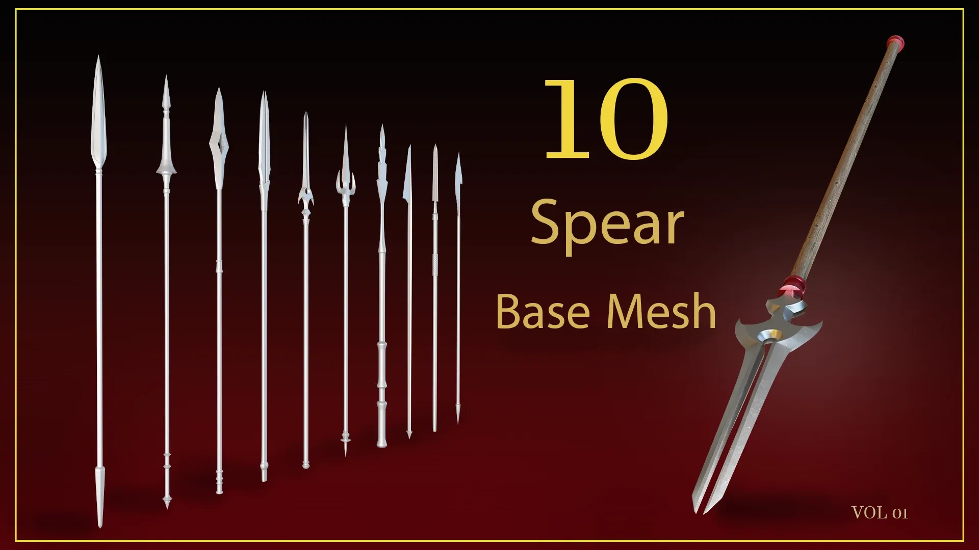 10 Spear Base Mesh