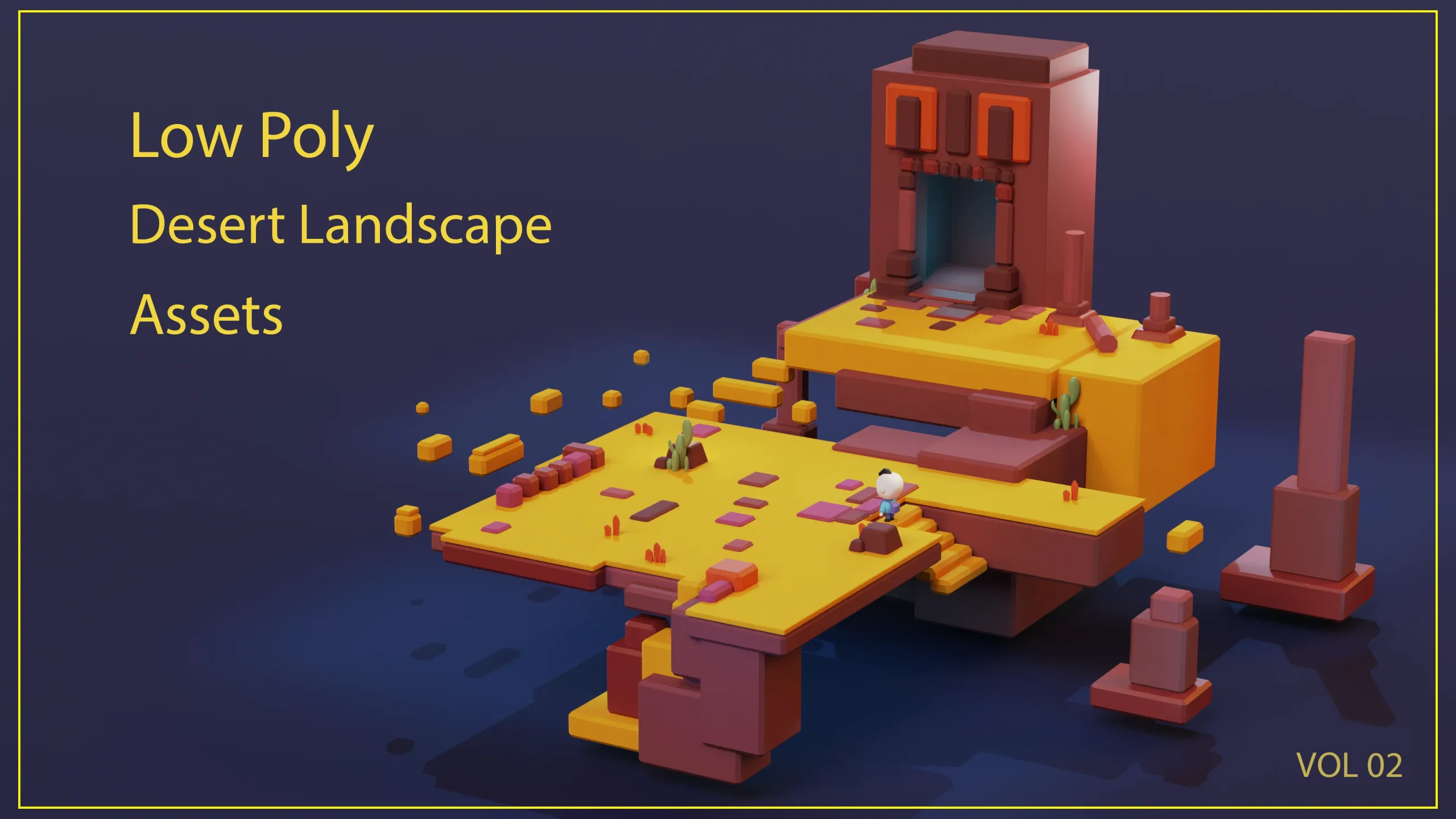 Low poly Desert Landscape Assets