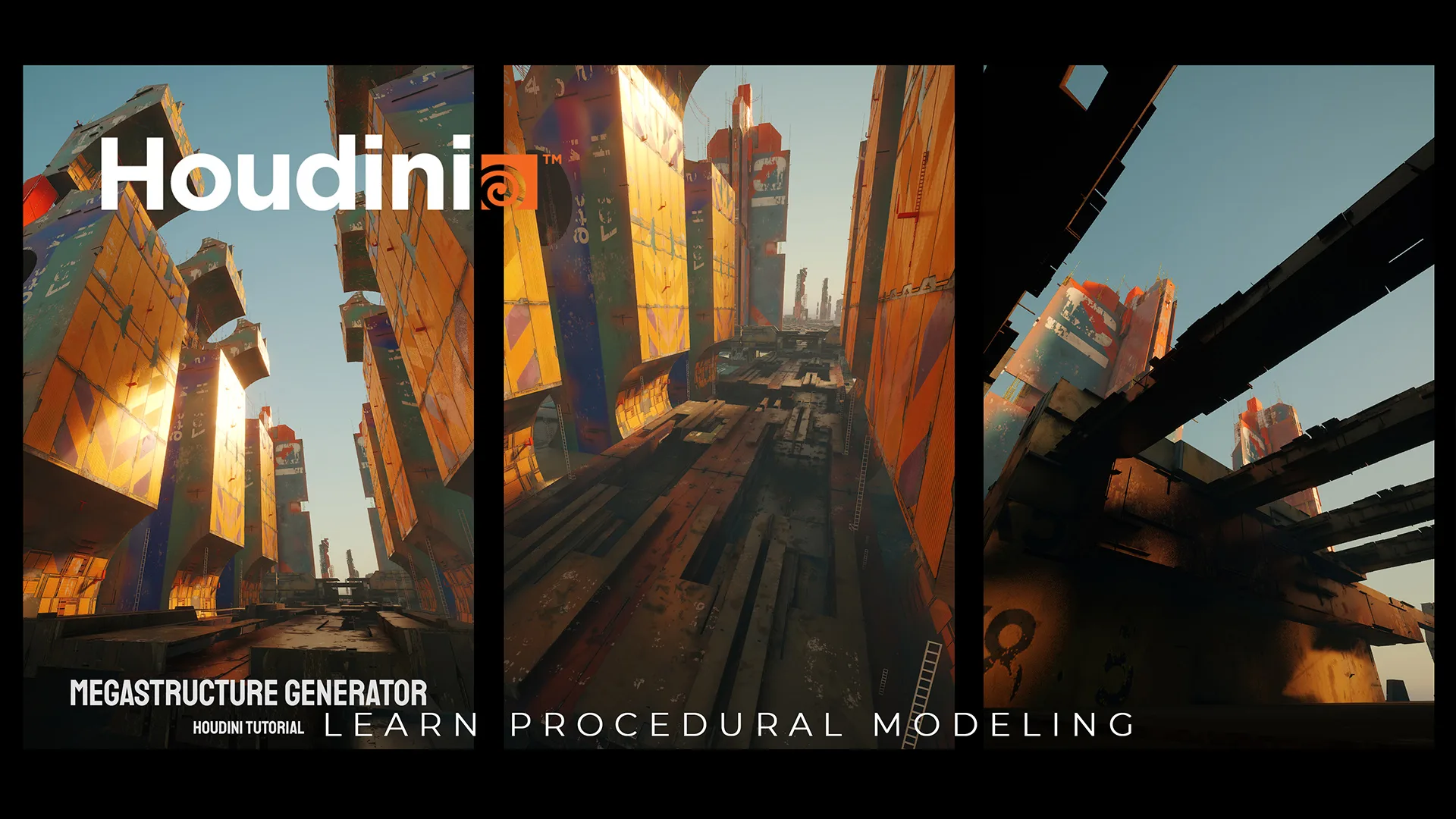 Houdini Tutorial Megastructure Generator [ Procedural Modeling ]