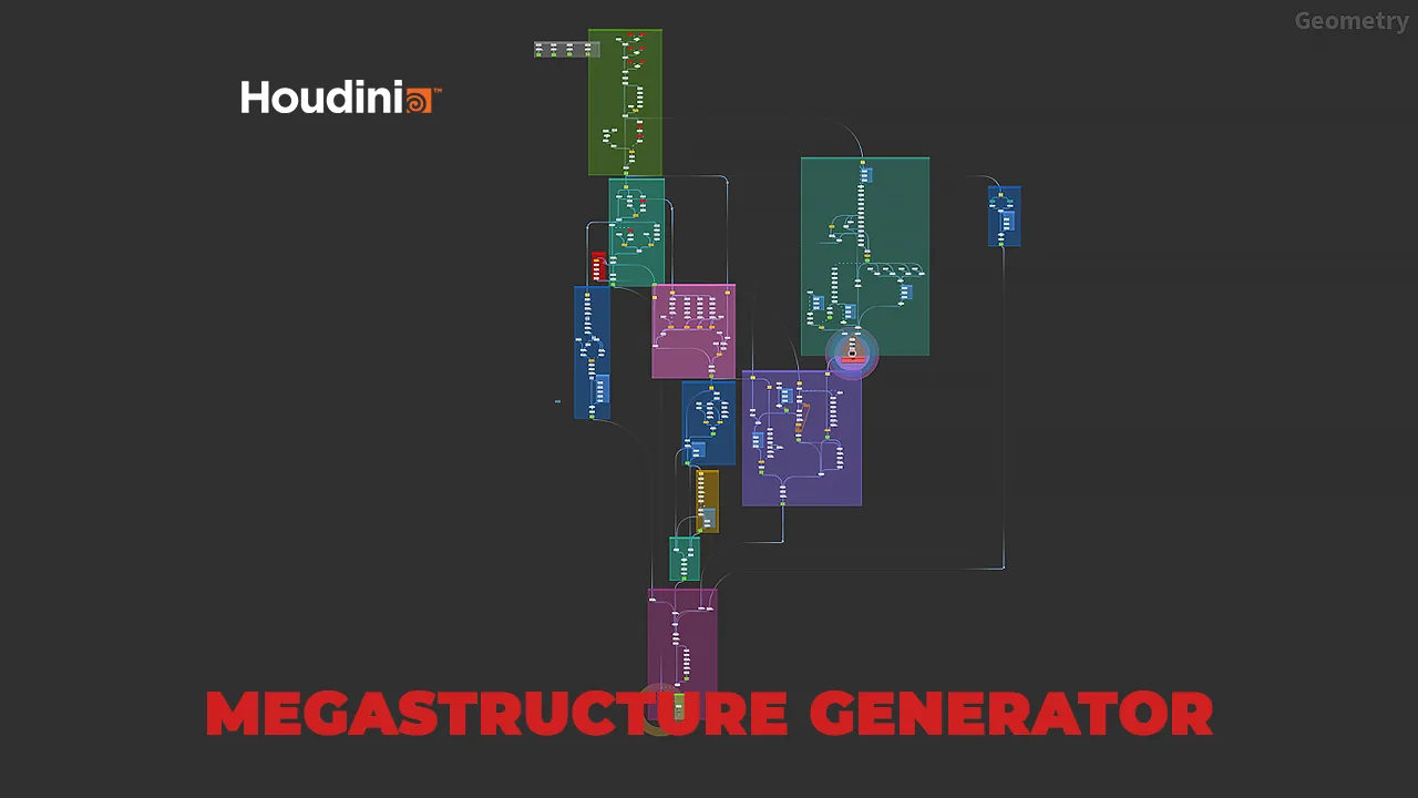 Houdini Tutorial Megastructure Generator [ Procedural Modeling ]