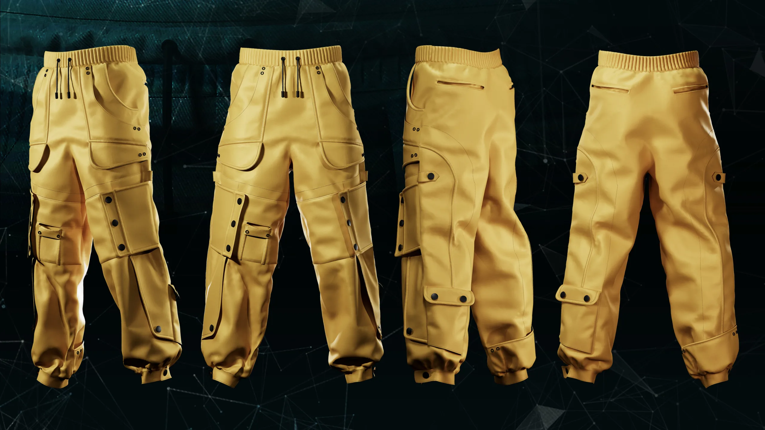 5 Male Cargo Pants_MD/CLO3D (zprj)+obj,fbx+Full creation proccess tutorial