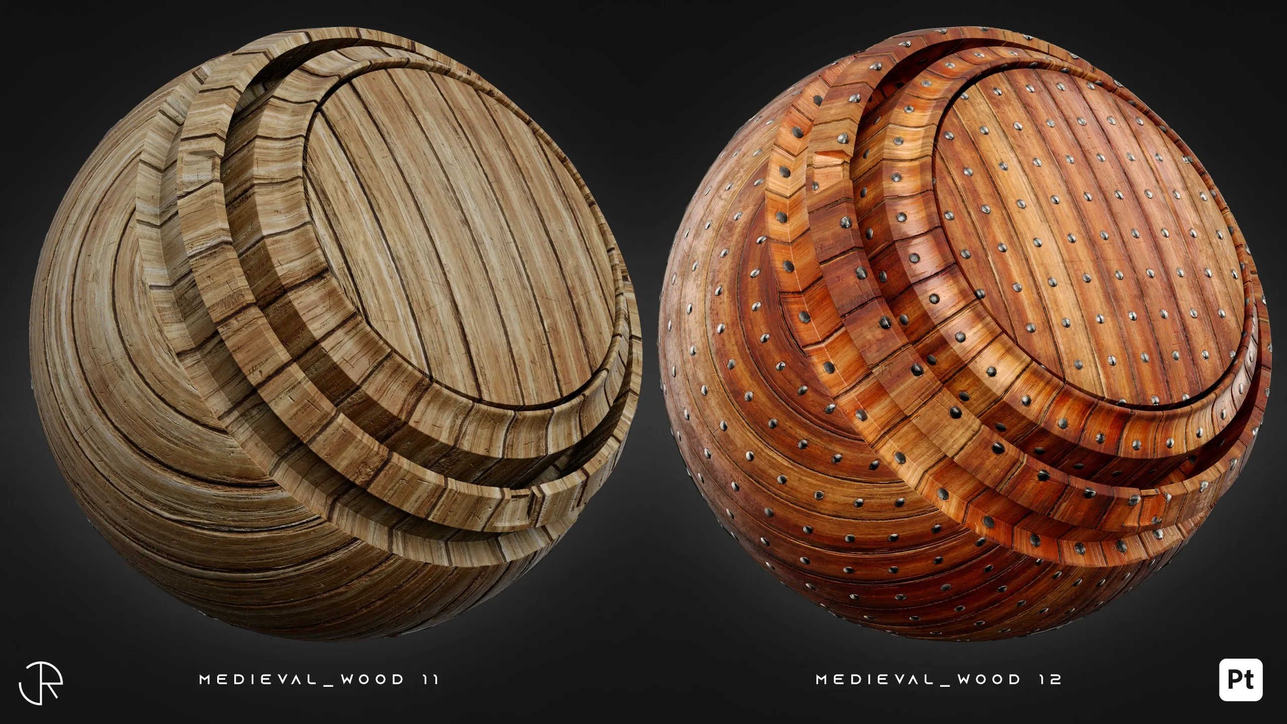 Medieval Wood & Metal Smart Materials for Substance 3D Painter