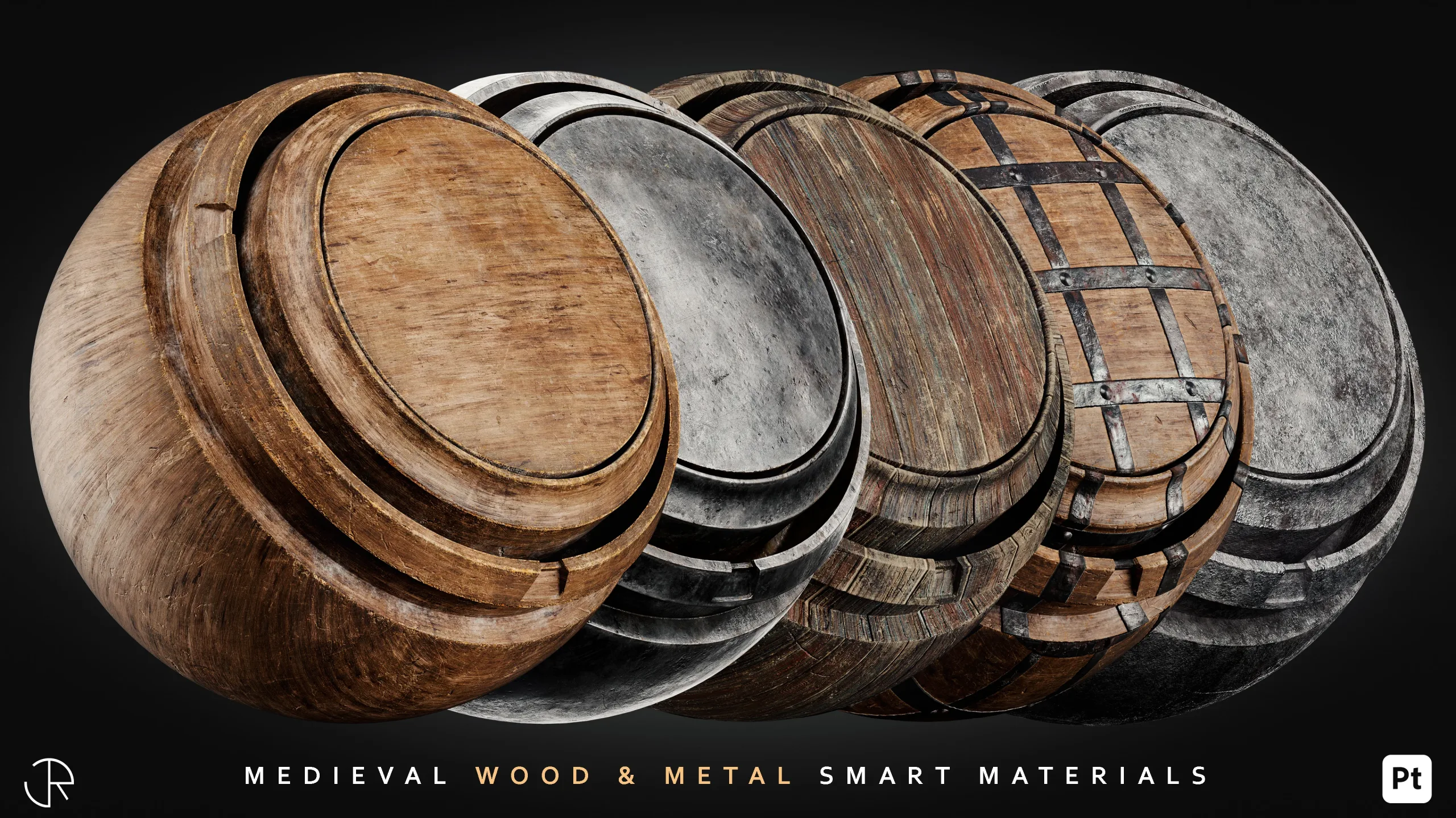 Medieval Wood & Metal Smart Materials for Substance 3D Painter