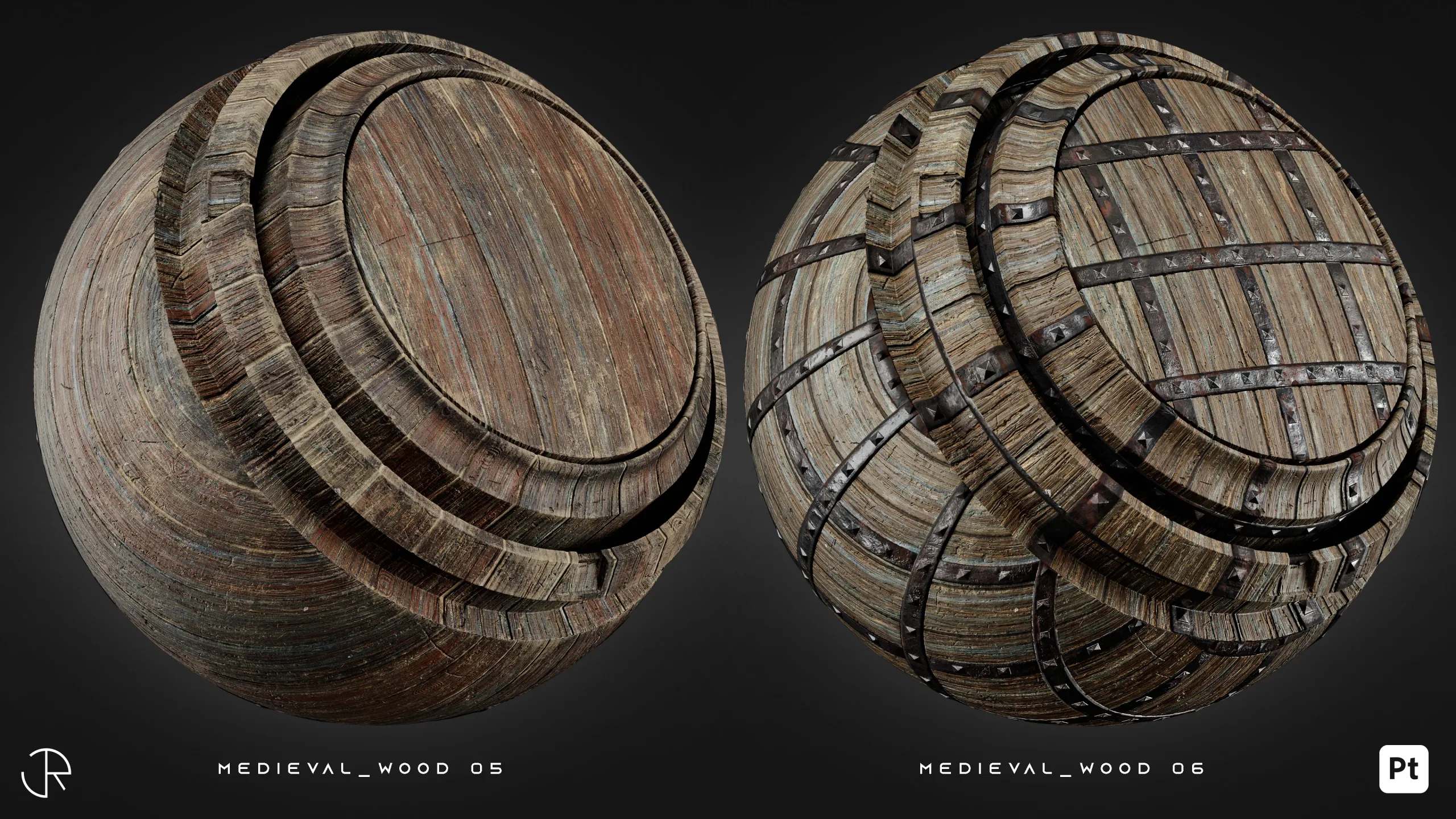 Medieval Wood & Metal Smart Materials for Substance 3D Painter