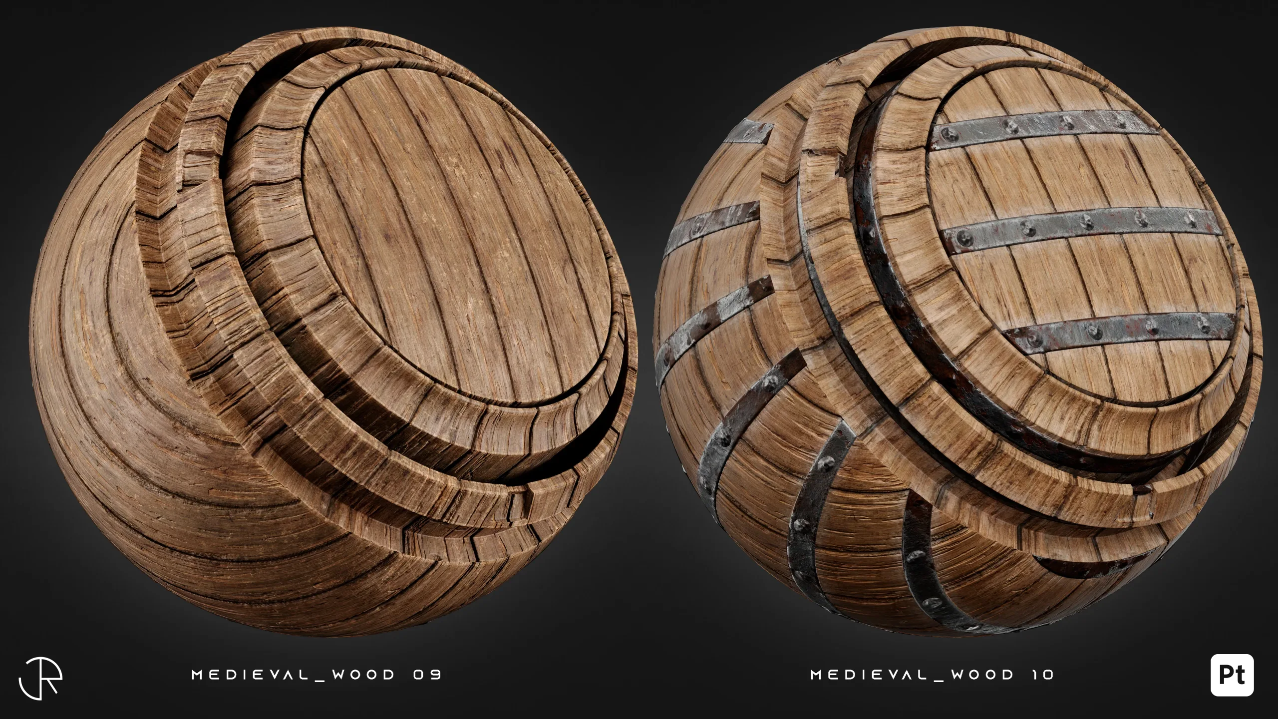 Medieval Wood & Metal Smart Materials for Substance 3D Painter