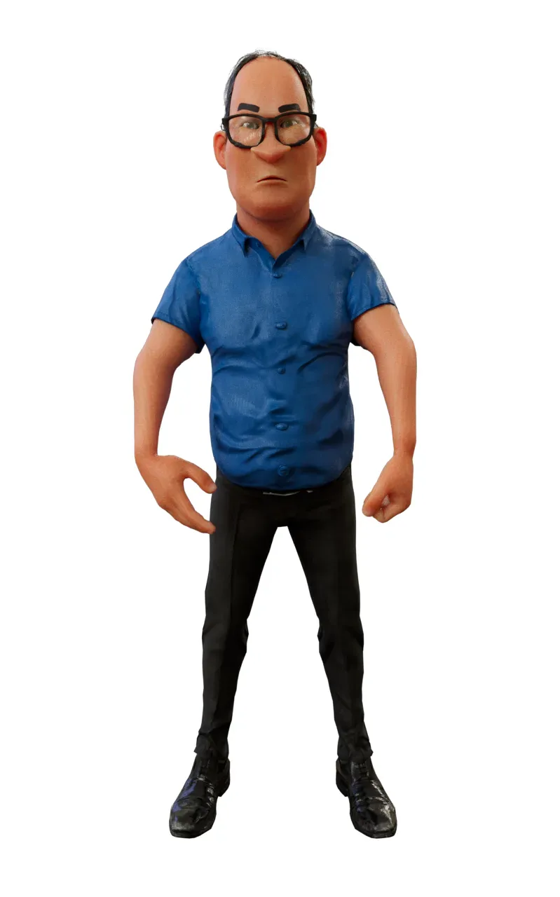 Cartoon Dad/Father 3d Model