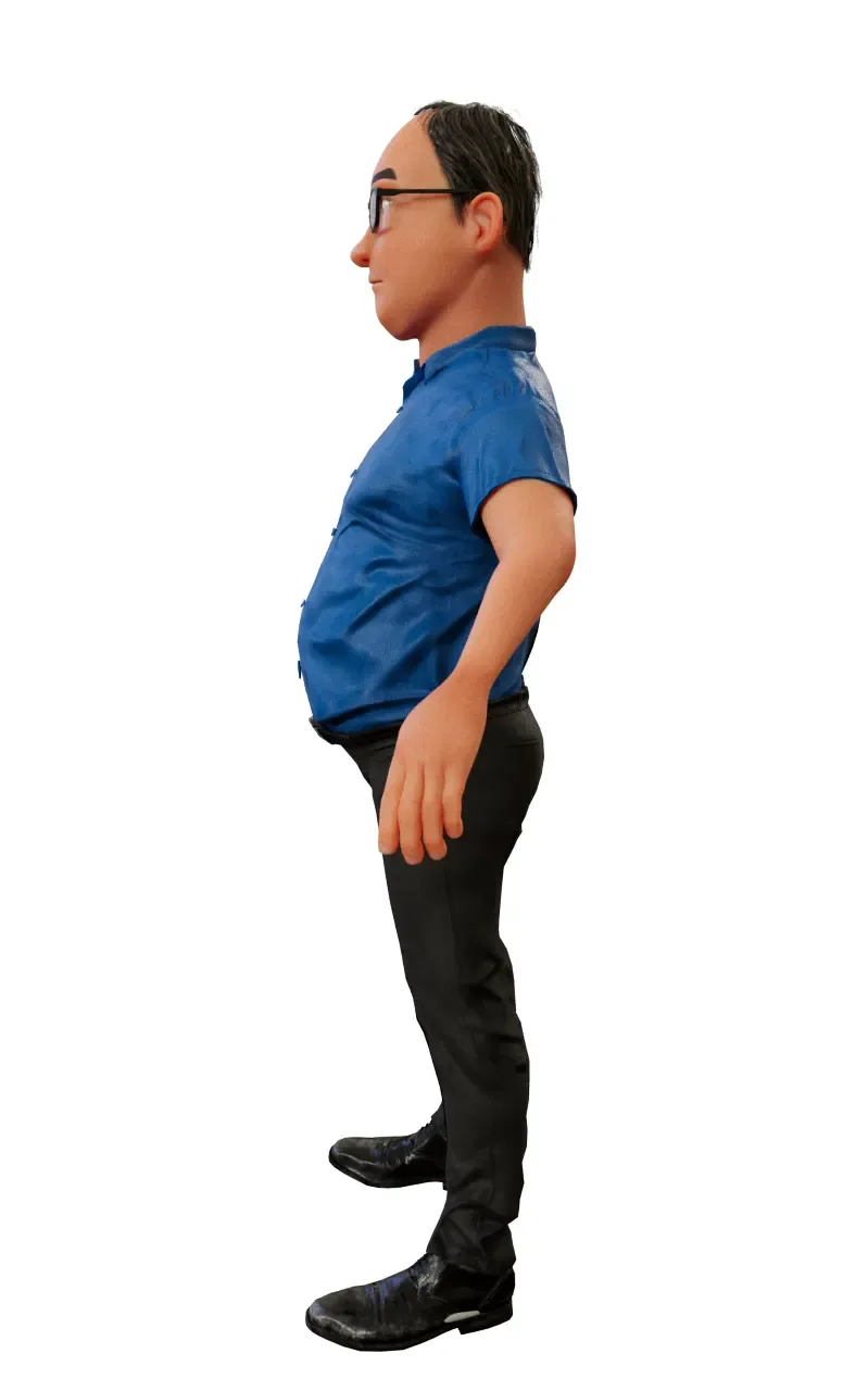 Cartoon Dad/Father 3d Model